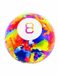 TIE-DYE World's Smallest Magic 8 Ball Tye-Die Miniature Mini Fortune Teller Toy - Picture 1 of 4