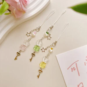 1Pc Phone Chain Lanyard Charm Strap Wrist Bead Hanging Cord Keychain Rope Gift - Photo 1 sur 18
