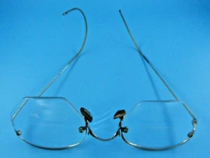 VINTAGE WIRE FRAME BIFOCALS WITH CASE - Picture 1 of 5