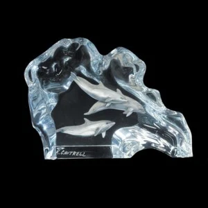Kitty Cantrell "Dolphin Wave" Mixed Media Lucite Sculpture, COA ***expedited*** - Picture 1 of 1