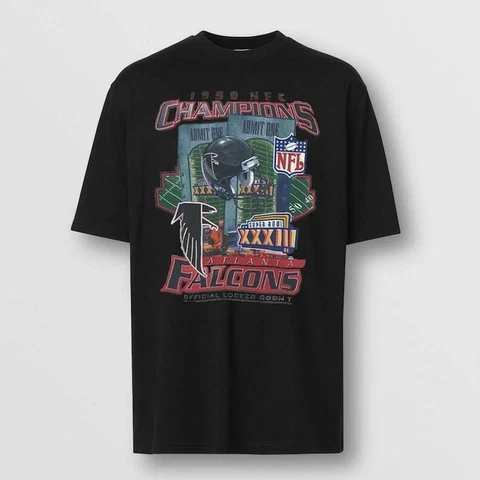 Atlanta Falcons T Shirt Vintage 1998 Super Bowl NFL Football Team Sport Black Cover