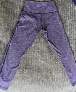 Lululemon High Times Leggings  Diamond Jacquard Space Dye Magenta Size 4 Purple - Picture 1 of 5