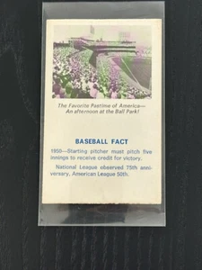 1969 Fleer Baseball Facts Stadium Cards, 1950 Starting Pitcher - Bild 1 von 1