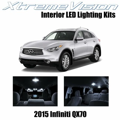 LED interior XtremeVision para Infiniti QX70 2015+ (12 PIEZAS) blanco puro Foto 1 de 4