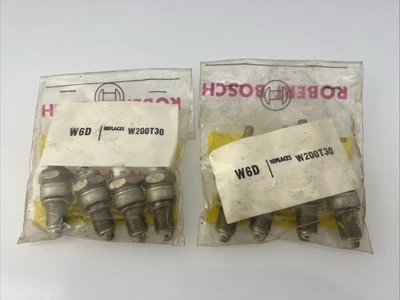 Set Of (8) Bosch W6D 0241240008 Spark Plugs  W200T30 NOS VTG Germany OEM - Image 1 of 4