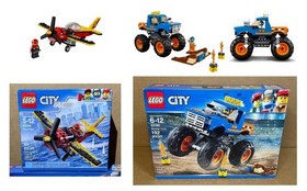 LEGO City Set 60180 Monster Truck 60144 Race Plane NEW Sealed Lot