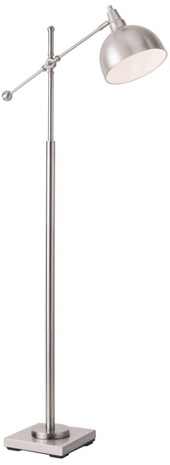 Lámpara de pie Lite Source Cupola altura ajustable níquel cepillado brazo oscilante Foto 1 de 1