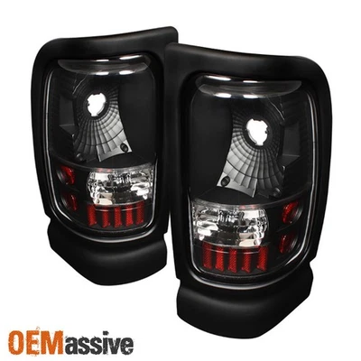 Par de luces traseras izquierda+derecha para camioneta Dodge Ram 94-01 negras Foto 1 de 2