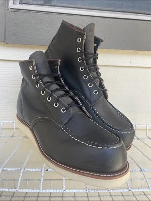 Botas Red Wing para hombre sin usar, puntera de cuero 6” talla 12 carbón con cordones 8890 EE. UU. Foto 1 de 4