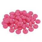 14mm Silicone Beads, 50PCS Silicone Beads Bulk Abacus Spacer Beads, Dark Pink