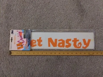 Deadstock Large Vinyl Decals 80s 90s Auto Retro Graphics GET NASTY Orange 3M - Image 1 of 4