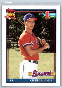 Chipper Jones - 1991 Topps #333 - Rookie CARD - CENTERED - SHARP CORNERS (A 5) - Picture 1 of 2