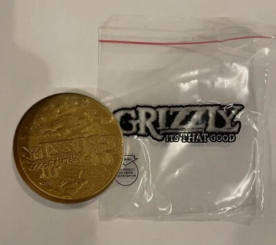 Tapa de lata de metal para tabaco Grizzly Foto 1 de 2