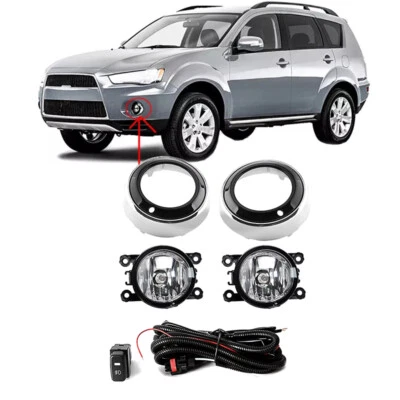 Faro antiniebla + luces antiniebla agujeros cubiertas + arnés t para Mitsubishi Outlander 2010-2012 Foto 1 de 4