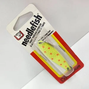 Luhr Jensen Needlefish Fishing Lure Chartreuse Fire Dot Size 3 1051-003-0054 - Picture 1 of 3