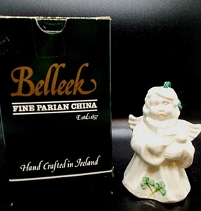 Belleek Parian China "Choir of Angels (Harp)" Christmas Bell Ornament - Picture 1 of 4