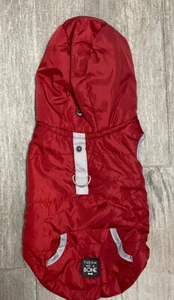 Chaqueta G.MOSON BURGANDY Nailon FORRADA DE LANA CON CAPUCHA Perro/Cachorro PEQUEÑA - Imagen 1 de 4