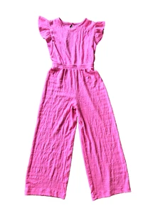 Zara Girls Jumper Jumpsuit Pink Size 13-14 Girls. Stretch Fabric - Picture 1 of 11