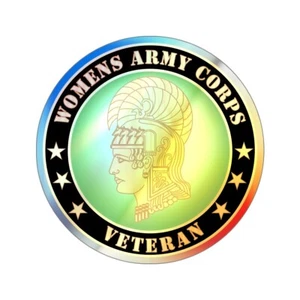 Holographic Die-cut Stickers - Womens Army Corps Veteran - Imagen 1 de 2