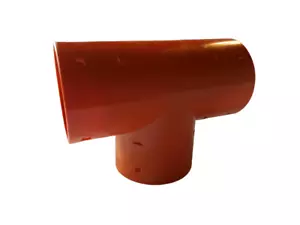 T-Stück Winkelstück für Drainagerohr Drainage Zubehör Orange DN50,DN80,DN100 - Bild 1 von 3