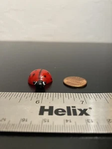 Hand Blown Glass Figurine Collectibles Handmade Miniature Ladybug Lady Bug Red X - Picture 1 of 4