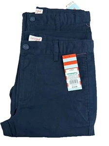 Lot 2 Cat & Jack Boys Size 12 Husky School Uniform Pants Fighter Pilot Blue - Picture 1 of 5