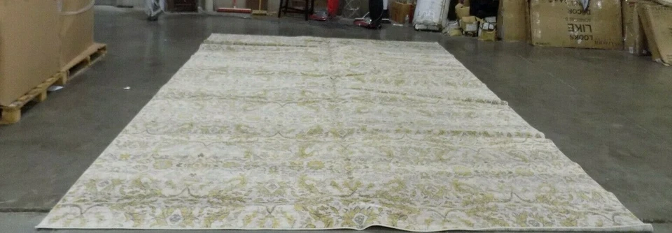 Alfombra de encuadernación dañada marfil/oro 11' x 15' precio reducido 1172574604 EVK238S-1115 Foto 1 de 3