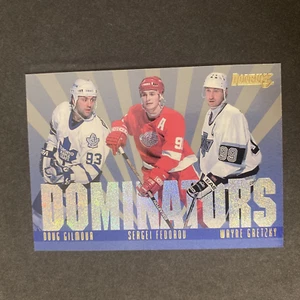 1995 Donruss Hockey Dominators Wayne Gretzky /Gilmour /Fedorov Number #2799/5000 - Picture 1 of 4