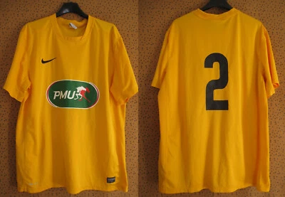 Maillot Nike Coupe de France Jaune Porté Match Worn #2 PMU vintage Jersey - XL - Photo 1/4