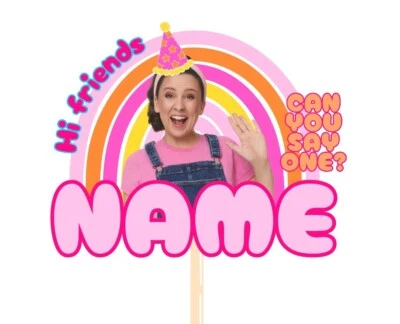 Miss Rachel Cake Topper personalised name age boys girls