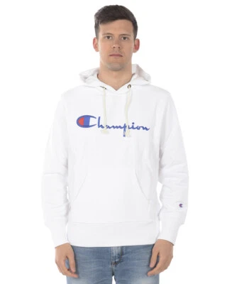 Sweat-shirt Champion sweat-shirt sweat à capuche coton homme blanc 210967 WW001 - Photo 1/4