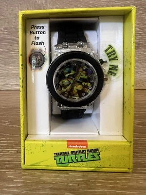 Reloj Nickelodeon Teenage Mutant Ninja Turtles Niños Iluminado TMNT -Nuevo- Foto 1 de 4