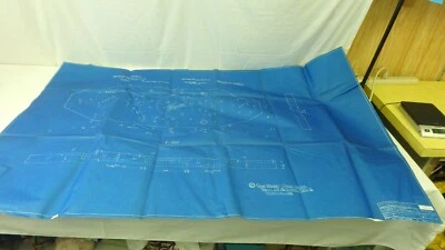 Antiguo plano arte industrial motor Cadillac automotriz Detroit 1941 59"x36" Foto 1 de 4