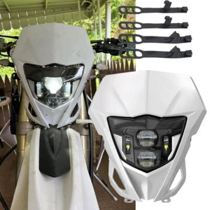 For KAWASAKI KLX KX YAMAHA WR250F WR450F WR250R Dirt Bike LED Headlight E24-mark - Picture 1 of 12
