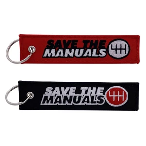 Save The Manuals Keychain Key Tag for Motorcycles, Scooters, Cars & Gifts - Foto 1 di 3