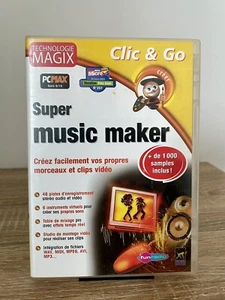 SUPER MUSIC MAKER | LOGICIEL PC CD ROM | CRÉATION MUSIQUE ET VIDÉO - Photo 1/2