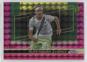2024 Topps cromo rosa refractor geométrico/65 Alexander Zverev #74 novato radiocontrol - Imagen 1 de 3