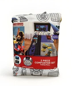 NEW Transformers 2pc Twin/Full Size Reversible Comforter & Pillow Case Set - Picture 1 of 12