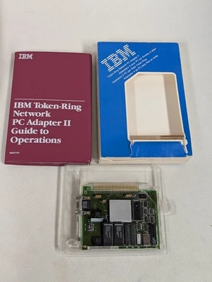 Vtg IBM ISA Token-Ring Network 16/4 Adapter II 25F9858 + Operation Guide NOS NIB - Image 1 of 4