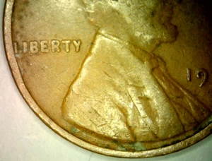 1919 P Error Lincoln Wheat Cent Lamination Obverse Reverse LAM - Picture 1 of 4