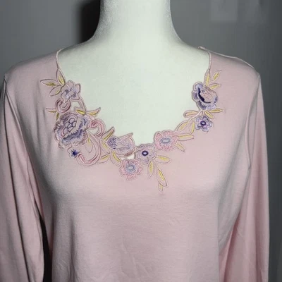 Together Classics Mujer Bordado Flor Manga Larga Rosa Talla M Bonita Primavera Foto 1 de 4