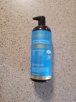 PURA D'OR Hair Therapy Shampoo For Fine Thinning Hair Aloe Vera Formula 33.8 Oz - Image 1 of 4