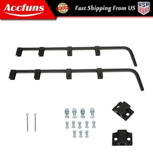 30" HEAVY DUTY STEEL SET FOR SEMI TRUCK - PAIR BLACK STRAIGHT MUD FLAP HANGER - Imagen 1 de 10