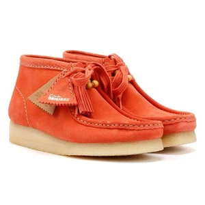 Clarks Originals Wallabee Wildleder Damen Koralle Stiefel - Bild 1 von 8