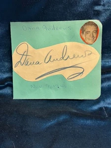 👀 Pagina Album Autografo Taglio Firmato Dana Andrews "Laura" "Fiera di Stato" 👀 - Foto 1 di 2