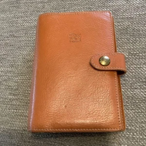 IL BISONTE Leather Planner Organizer System Binder Brown Italy Genuine Used - Picture 1 of 11