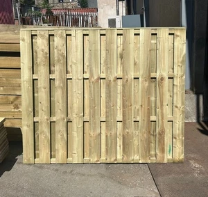 6ft x 5ft Tanalised Treated Hit & Miss Fence Panels - Picture 1 of 1