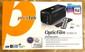 Plustek OpticFilm 8200 SE Filmscanner 7200dpi Farbe Schwarz Gebraucht GETESTET - Bild 1 von 6