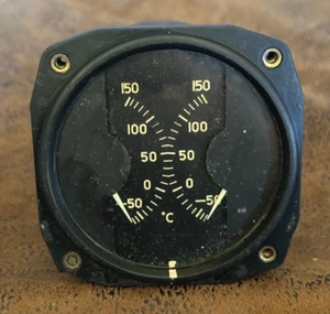 VTG Aviation Elec Autolite Dual Air Temp Instrument Gauge AN 5795-6 10499-A - Picture 1 of 11