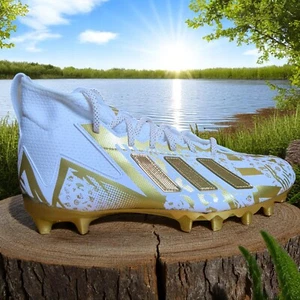 Adidas Freak 23 Gold White Metallic Football Cleats Shoe Size 12.5 New - Picture 1 of 11